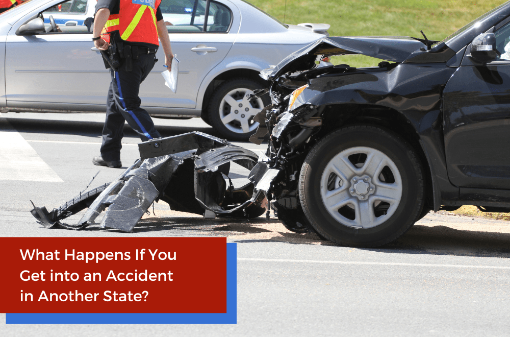 police investigating a car accident on a highway